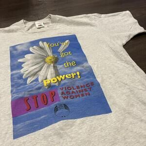 vintage the body shop stop violence against women t shirt XL